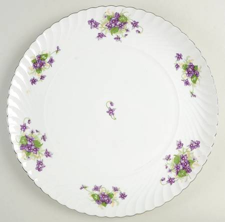 Viola (Platinum Trim) 12" Chop Plate (Round Platter)
