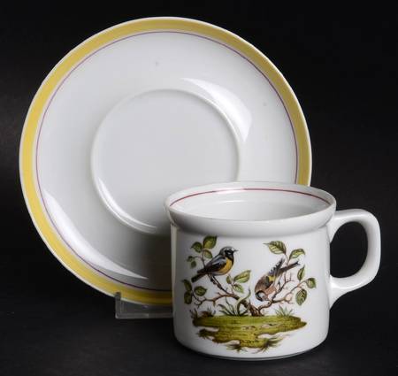 Woodsong Flat Cup & Saucer Set
