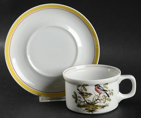 Woodsong Flat Cup & Saucer Set