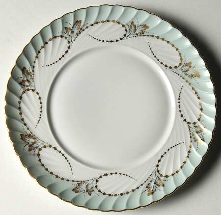 Yvonne Blue Green Salad Plate