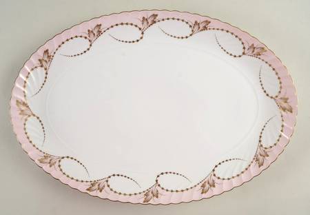 Yvonne Pink 15" Oval Serving Platter