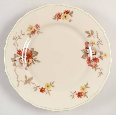 Apple Blossom (Green Trim) Salad Plate