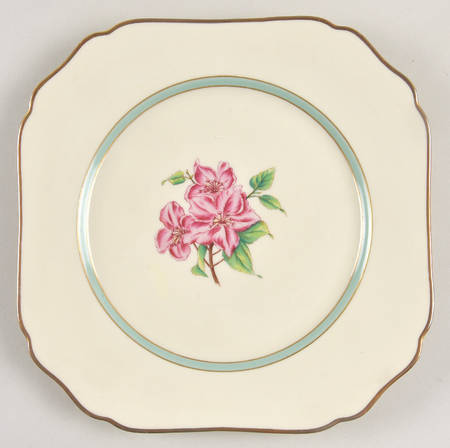 Apple Blossom Celeste Square Salad Plate