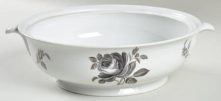 Black Rose Round Vegetable No Lid