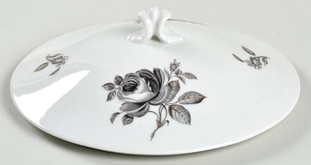 Black Rose Lid for Round Vegetable