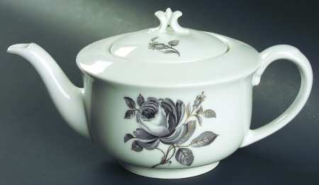 Black Rose Teapot & Lid