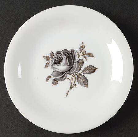 Black Rose Bread & Butter Plate
