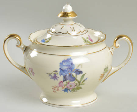 Bridal Bouquet Sugar Bowl & Lid