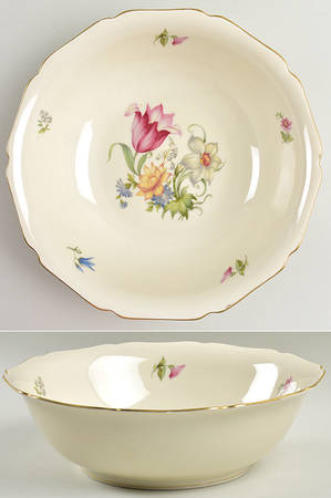 Bridal Bouquet 9" Round Vegetable Bowl