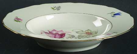 Bridal Bouquet Rim Soup Bowl