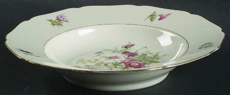 Bridal Bouquet Rim Soup Bowl