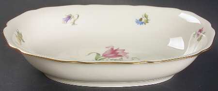 Bridal Bouquet 9" Oval Vegetable Bowl