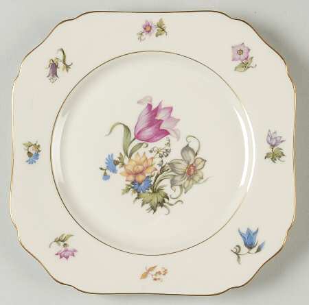 Bridal Bouquet Square Salad Plate
