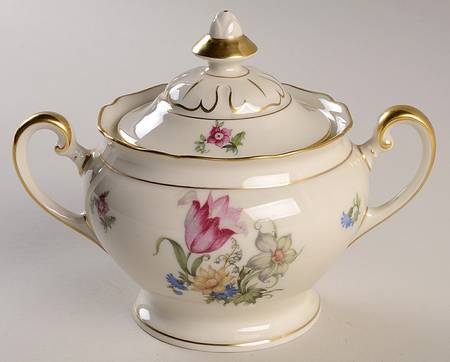 Bridal Bouquet Sugar Bowl & Lid