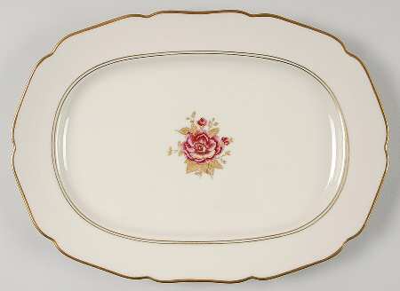 Golden Rose 12" Oval Serving Platter