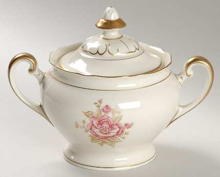 Golden Rose Sugar Bowl & Lid