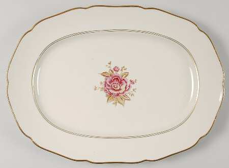 Golden Rose 14" Oval Serving Platter