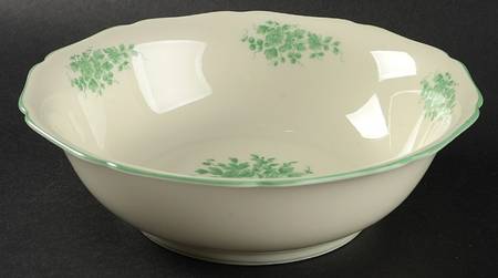Green Roses 8" Round Vegetable Bowl