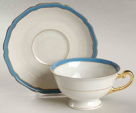 Mediterranean Blue Footed Cup & Saucer Set