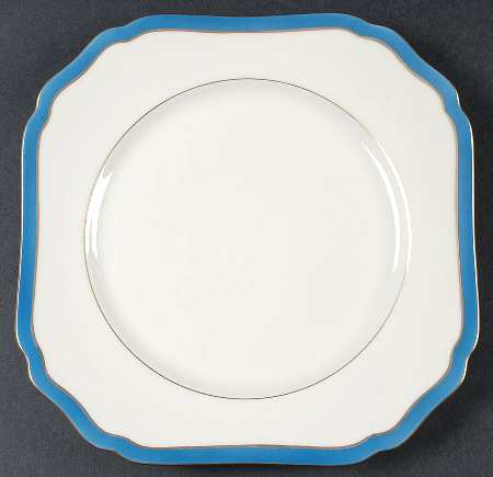 Mediterranean Blue Square Salad Plate