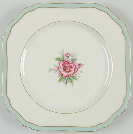 Morning Rose Square Salad Plate