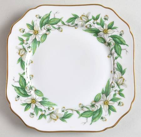 Orange Blossom Square Salad Plate