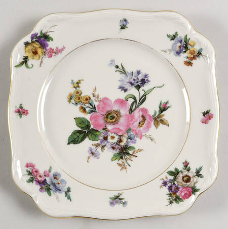 Patricia Cream Square Salad Plate