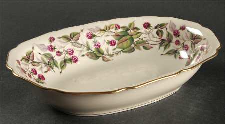 Red Raspberry 9" Oval Vegetable Bowl