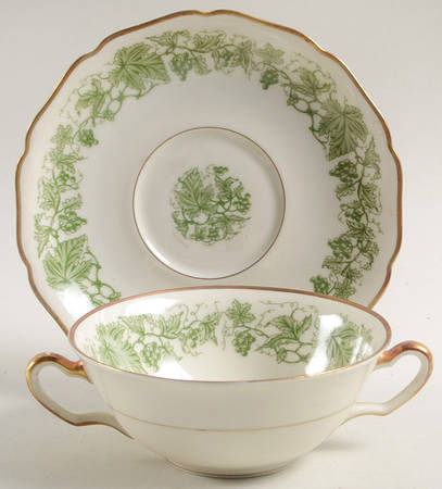 Wine Flat Cream Soup Bowl & Saucer Set