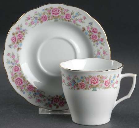 RSA1 (Scalloped) Flat Cup & Saucer Set