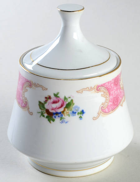Spring Garden (Gold Trim) Sugar Bowl & Lid