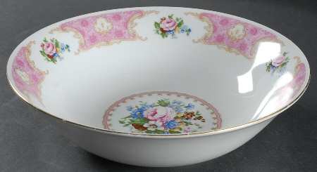 Spring Garden (Gold Trim) 9" Round Vegetable Bowl