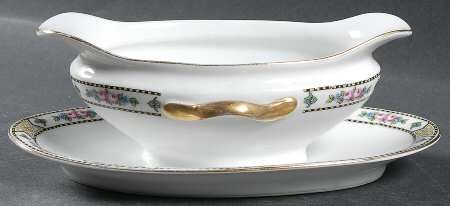 Rose of Tomorrow Gravy Boat with Attached Underplate