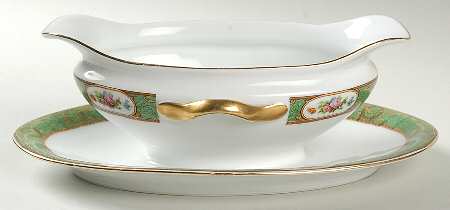 Shagreen Gravy Boat with Attached Underplate