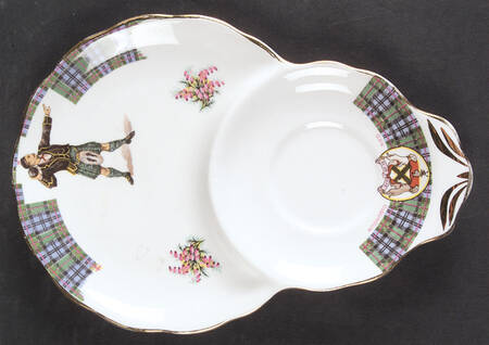Bonnie Scotland Plate for Dessert Plate & Cup Set