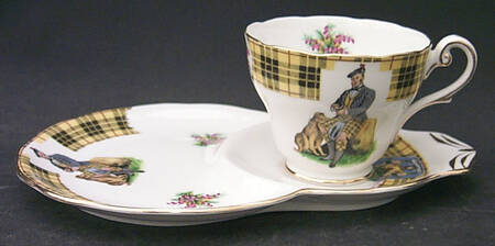 Bonnie Scotland Dessert Plate & Cup Set