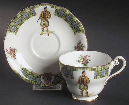 Bonnie Scotland Footed Cup & Saucer Set