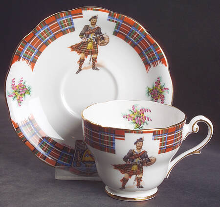 Bonnie Scotland Footed Cup & Saucer Set