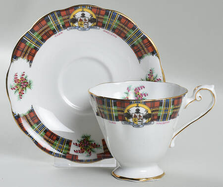 Bonnie Scotland Footed Cup & Saucer Set