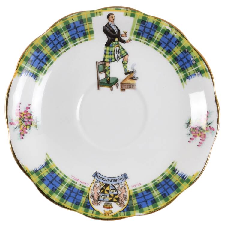 Bonnie Scotland Saucer for Footed Cup