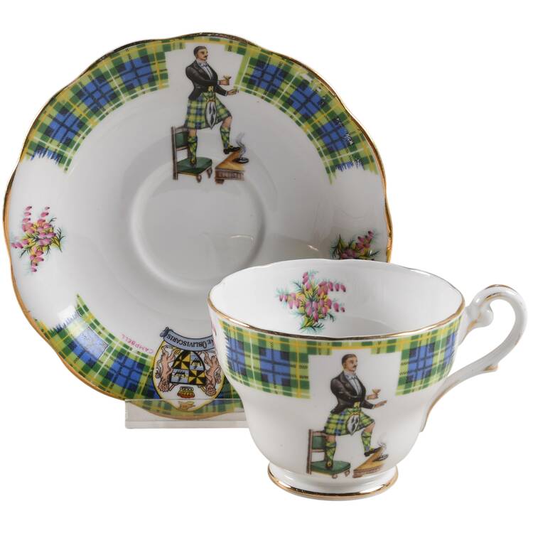 Bonnie Scotland Footed Cup & Saucer Set