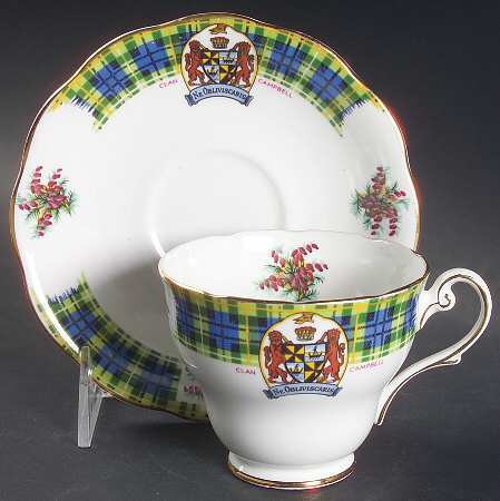 Bonnie Scotland Footed Cup & Saucer Set