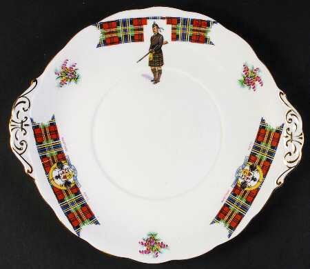 Bonnie Scotland Handled Cake Plate