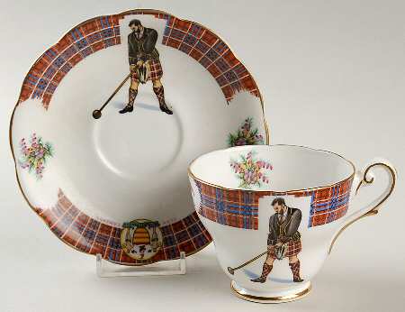 Bonnie Scotland Footed Cup & Saucer Set