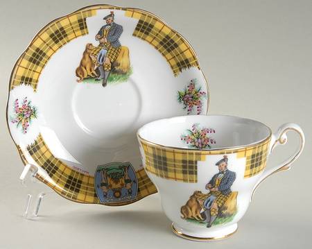 Bonnie Scotland Footed Cup & Saucer Set