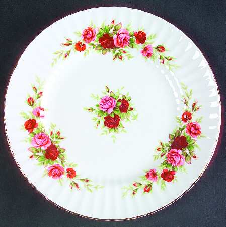 English Rose (Fluted) Salad Plate