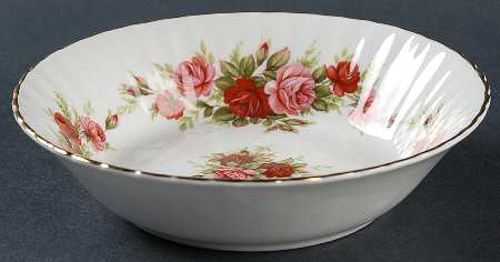 English Rose (Fluted) Fruit/Dessert (Sauce) Bowl