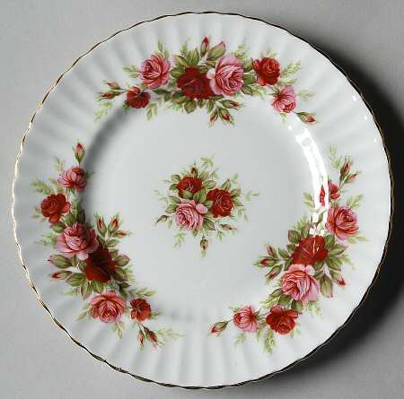 English Rose (Fluted) Bread & Butter Plate