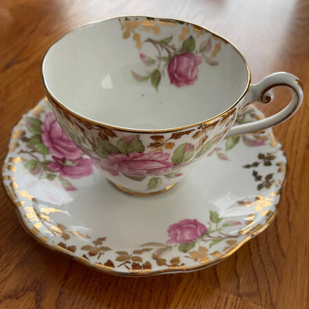Festival Rose Footed Cup & Saucer Set