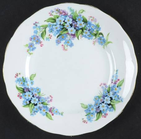 Forget Me Not Bread & Butter Plate